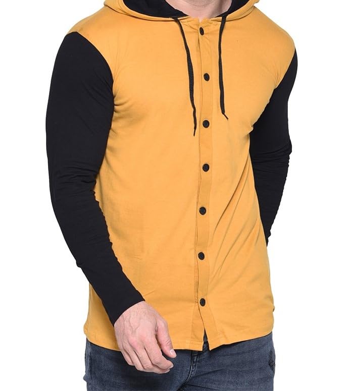 Men's Hooded Full Sleeve T-Shirt for Men | Cotton Blend | Regular Fit | Casual Stylish Hoodie-picture-18