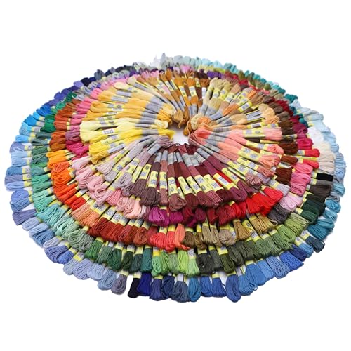 Image of 505 Colors Set Premium Double Mercerized Egyptian Cotton Embroidery Floss 8M Each for Cross Stitch Threads, Friendship Bracelets Floss, Craft Floss, Embroidery Floss Set (505 Skeins)