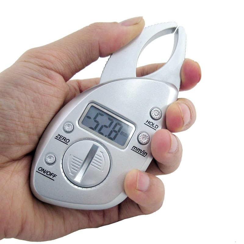 Digital Fat Caliper with Clamp | Body Fat Clamp for Body Thickness Measurement