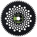 山善(YAMAZEN) チップソー 山林 竹 笹 取付穴径25.4㎜ 刃数60 外径255㎜ 排気量25㏄以上 チドリ刃 強力埋込 刈払機 草刈機 BK-T255 ブラック