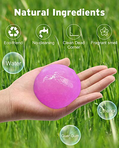 FiveJoy Car Cleaning Gels, 5-Pack Universal Auto Detailing Tools Car Interior Cleaner Putty, Dust Cleaning Mud for PC Tablet Laptop Keyboard, Air Vents, Camera, Printers, Calculator - 400g