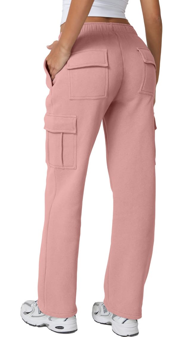 QINSEN Baggy Medium Waist Elastic Sweatpants