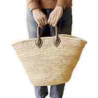 バッグ French Baskets FRENCH BASKET straw bag with leather handles beach bag