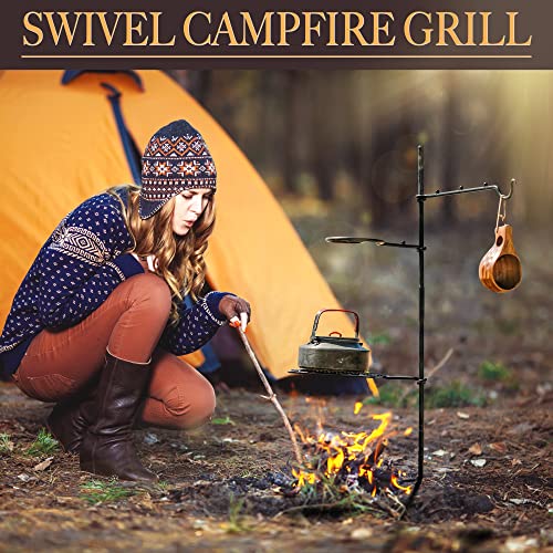 Swivel Camping Grill Grate Set｜Portable Campfire Cooking Grill For Campfire Grill Grate Over Outdoor Bushcraft Fire Pits #TOP2