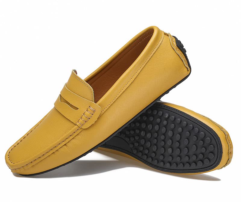 Santimon Men's Classic Penny Loafer Driving Moccasins Multicolor Shoes3