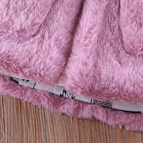Baby Fleece Jacket Thicken Sherpa Zip Up Hoodie With Cute Ear 24 Months Toddler Girl Clothes Fall Outfit Long Sleeve Cardigan Coat Faux Fur Winter Outwear Warm Snowsuit Purple 2-3 Years #TOP2