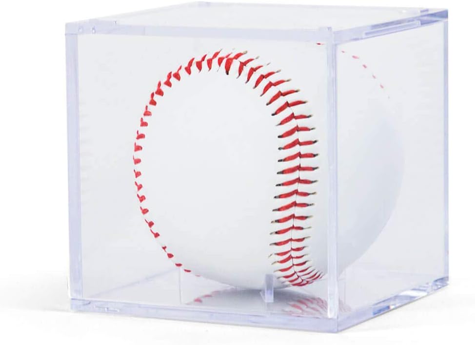 ChalkTalkSPORTS Square Acrylic Display Case | Baseball Holder | 3-Pack