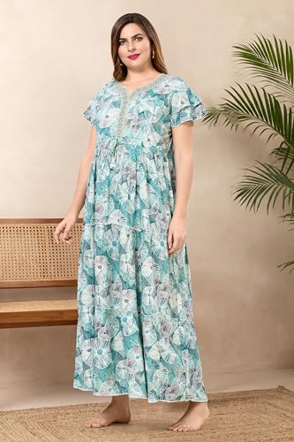 Image of Soulemo Women Premium Rayon Dancing Queen Nighty 1801