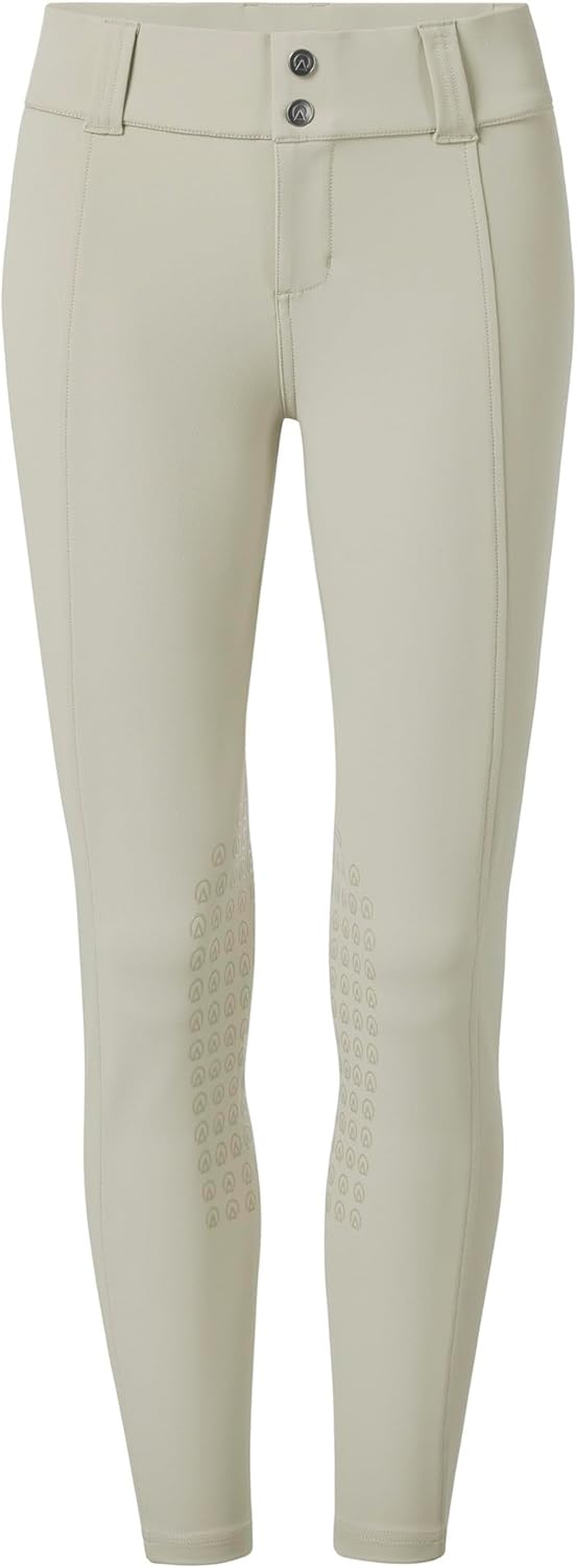 Kerrits Kids Affinity Pro Knee Patch Riding Breeches – Comfortable Breathable Kids English Equestrian Show Pant Silicone Grip