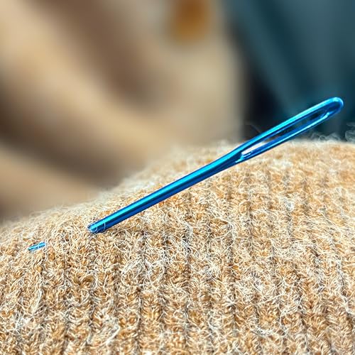 Image of Deshionew 16 PCS Strong Large Eye Blunt Needles Multiple Size Sewing Needles Yarn Needle Darning Needle Wool Crochet Needles Bent-end Tapestry Needle for Sewing Up Knitting Crochet DIY Project