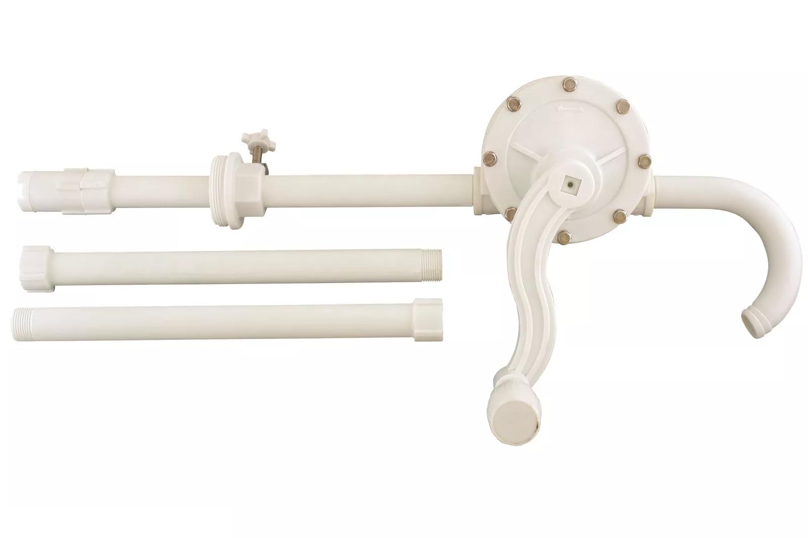 Rotary Barrel Oil Fuel Hand Pump Drum Bowser Chemical Ad Blue 3 Piece Pipe 21L/min New
