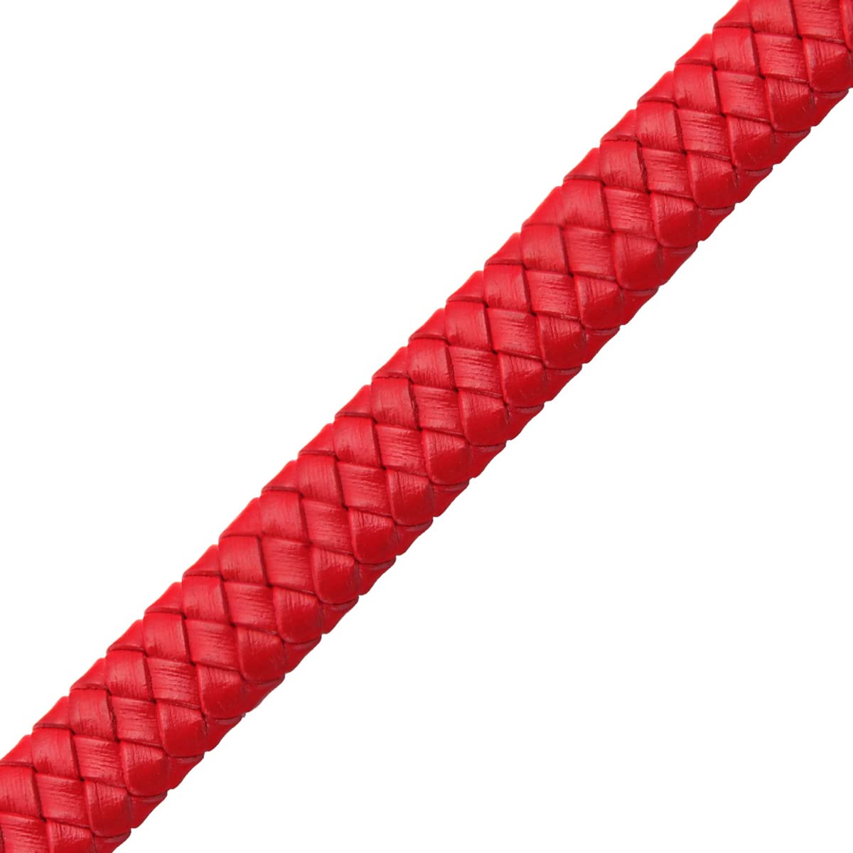 1 metr pleciony sznurek, nieprzerwany, płaski skórzany sznurek do produkcji biżuterii, bransoletki, naszyjnik, rzemiosło, czerwony, 12 x 6 mm
