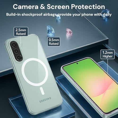 Image of ShieldTech Crystal Clear Back Case Cover Compatible with Samsung Galaxy A56 5G | Hard PC & TPU | Wireless Charging Compatible Case Cover for Samsung Galaxy A56 5G / Galaxy A56 5G | Transparent