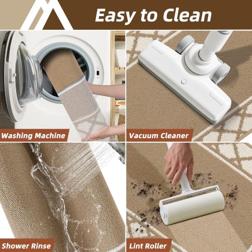 COSY HOMEER Washable Kitchen Rugs Sets of 2 Non-Slip Kitchen Mats,Beige by COSY HOMEER - Used condition - Image 6