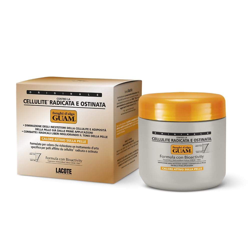 GUAM Seaweed Mud Stubborn & Deeply Rooted Anti Cellulite Treatment - 500g Antioxidant Hot Body Mask Cellulite Remover for Legs & Thighs - Skin Firming Cream to Reduce Imperfections & Boost Circulation
