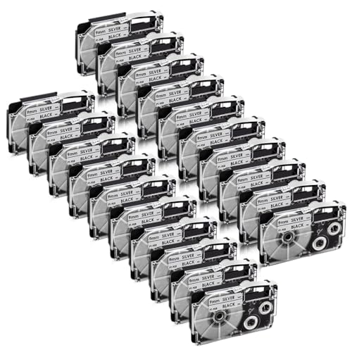 30pcs 9mm xr-9wexe[vxr9we xr 9we xr-9x xr-9rd xr-9bu xr-9yw for kl-60 kl-100 kl-20xv^[(Black on Silver)