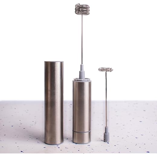 Coffeeza Handheld Milk Frother Stainless Steel Milk Frother