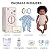 BABESIDE Lifelike Reborn Black Girl- 18-Inch Realistic Newborn Real Life Baby Dolls with Clothes and Toy Gift for Kids Age 3+