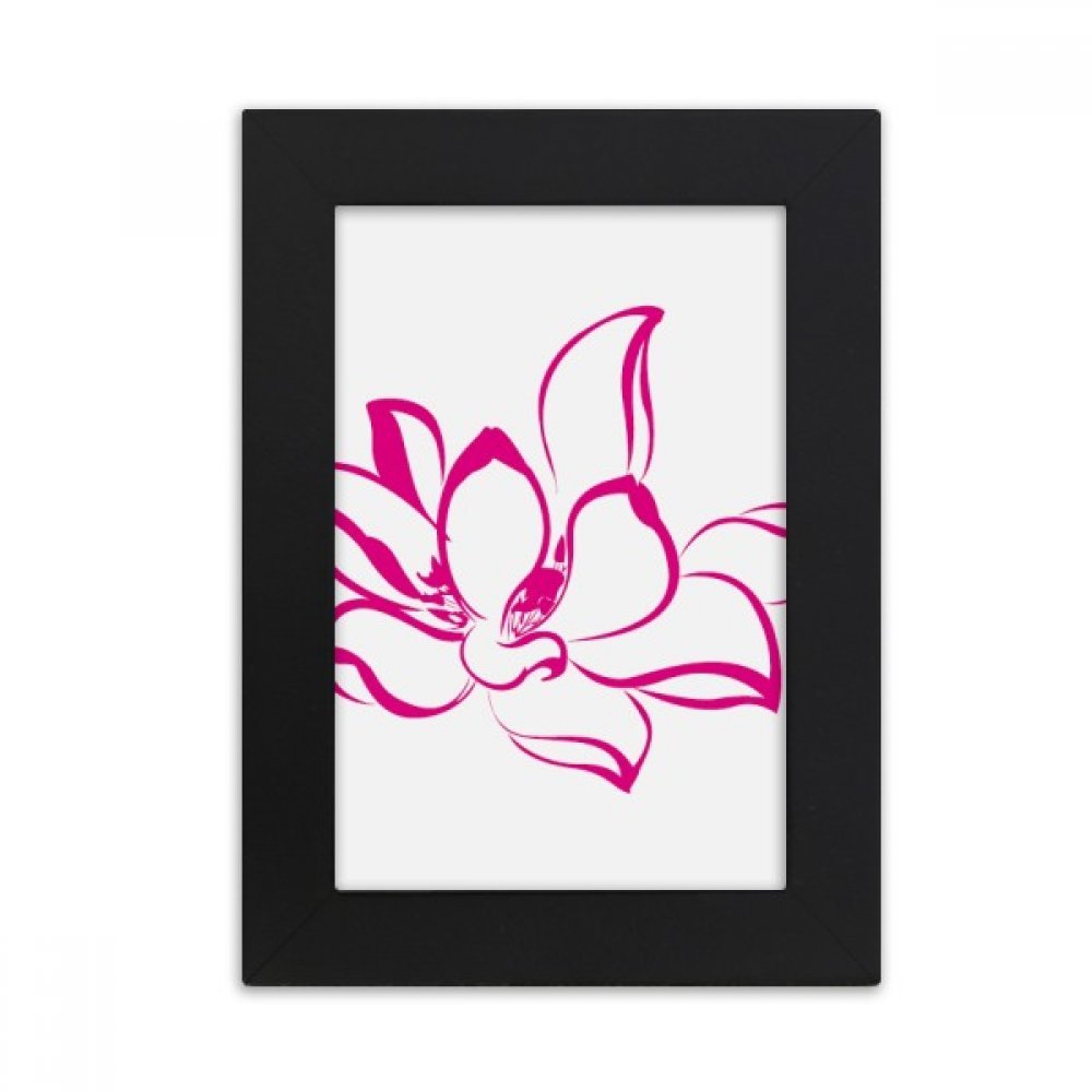 Plante fleur lotus rose bureau cadre photo noir 10.2 x 15.2cm multicolor