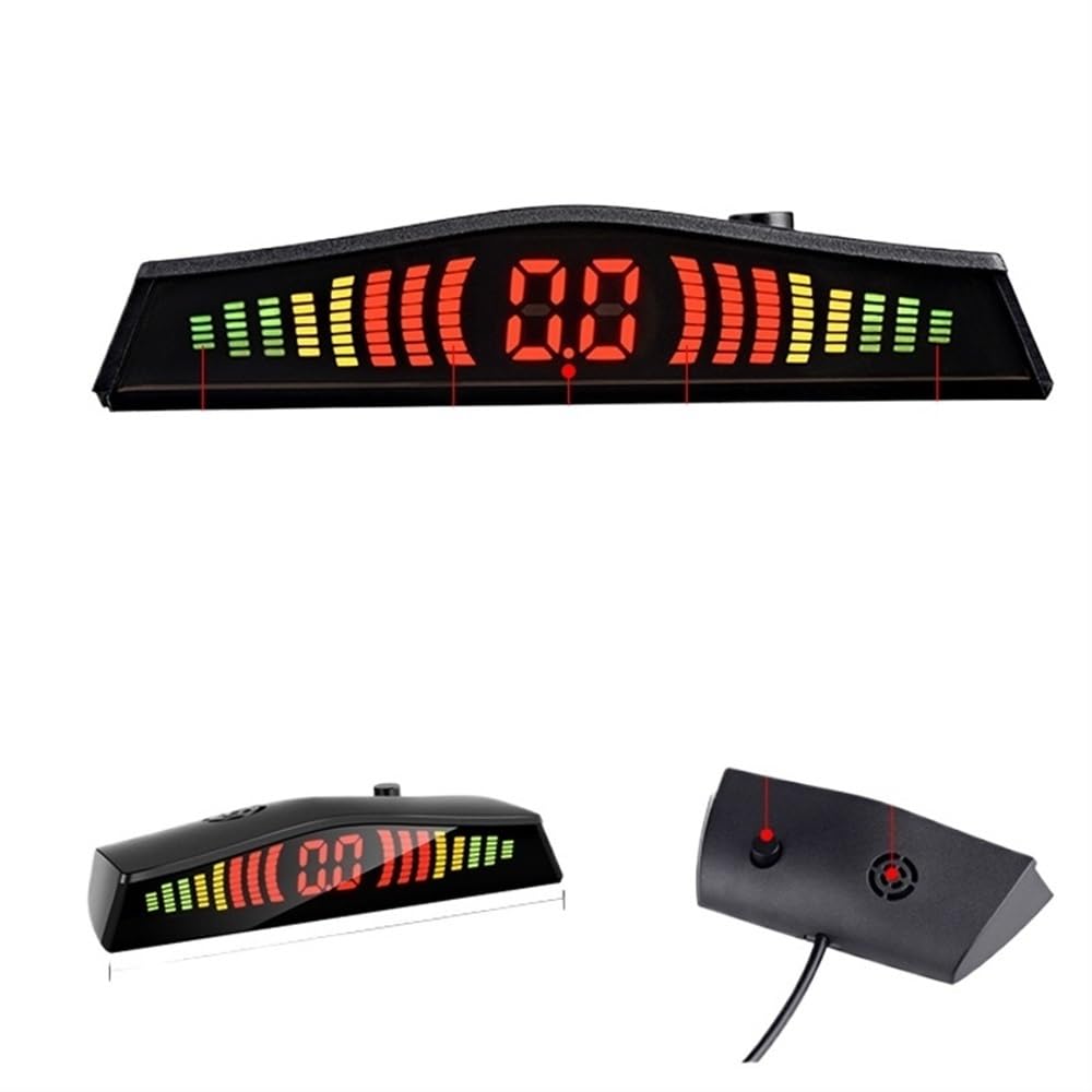 PDC capteur Stationnement Détecteur de Voiture Affichage LED Automatique 4 pièces Kit capteur stationnement Aide Inverse Moniteur Radar Secours détecteur Voiture stationnement