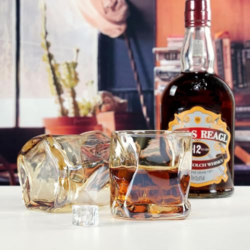 Image of bellemax 300ML Juice and Water Glass Stylish Crystal Highball Drinking Glasses, Medium Size Tumbler Glasses for Juice, Water, Milk, lassi, Cocktails and Sharbat (TR-03, 6 Count (Pack of 1))
