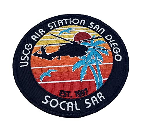 Squadron Nostalgia LLC USCG Air Station San Diego Patch – with Hook and Loop