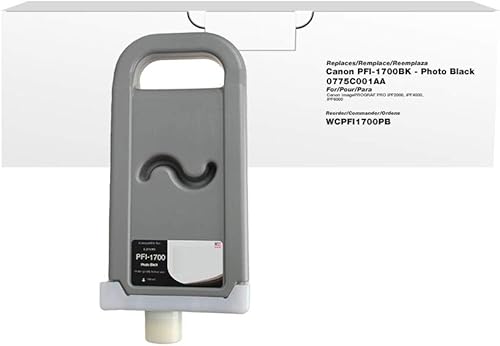 CIG Clover Replacement Ink Cartridge for Canon PFI-1700BK 0775C001AA | Photo Bla