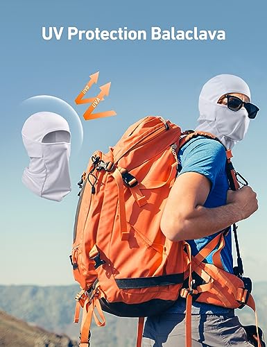 AstroAI Ski Mask Balaclava, Windproof UV Protector Face Cover, White - image 2