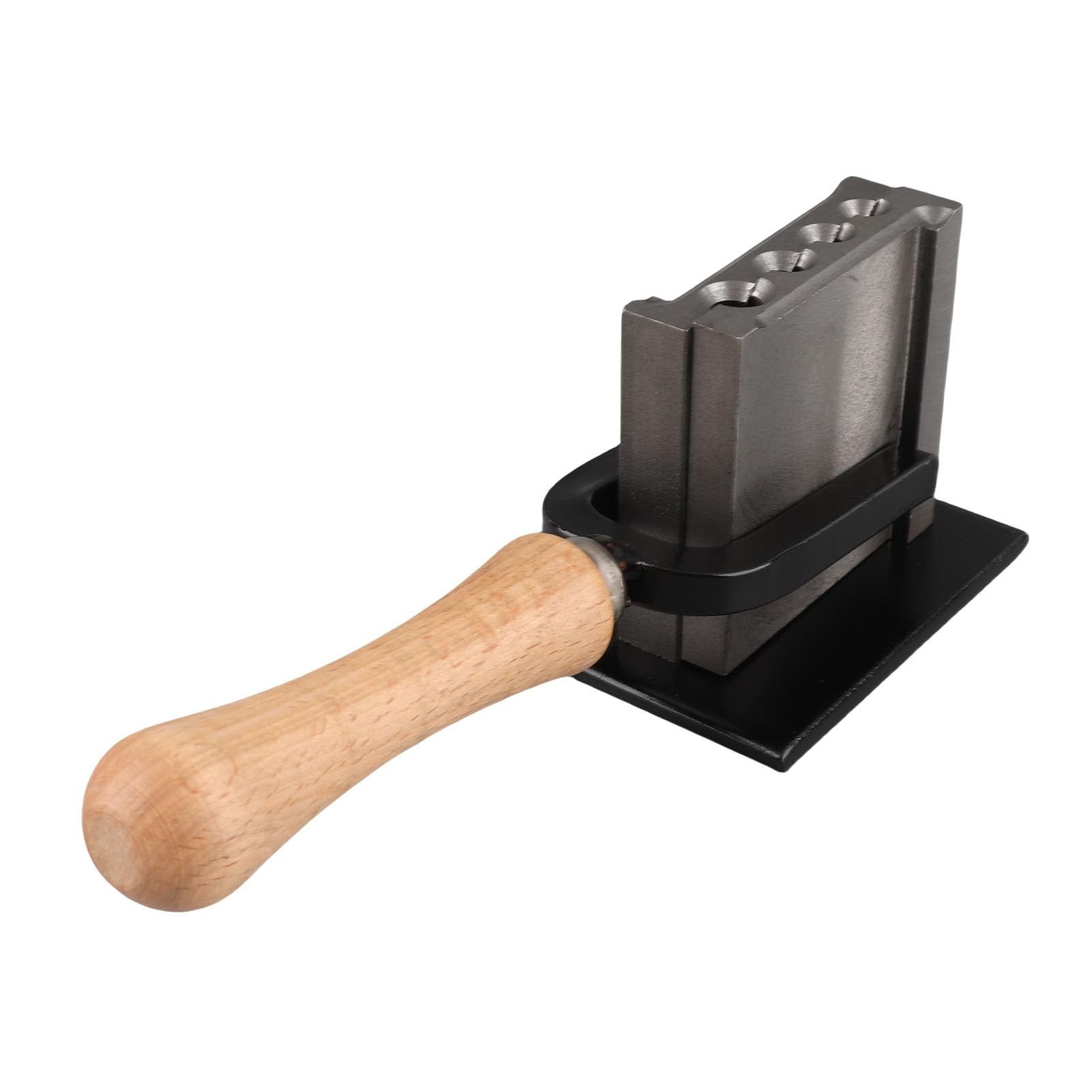 Moule à lingots réversible pour bijoux - Moule en fer pour la fonte d'or et d'argent - 4 diamètres de barres (4 mm, 5 mm, 6 mm, 8 mm) - Poignée en bois ergonomique et conception détachable
