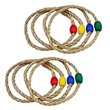 BESTonZON 8 pezzi Gioco Anelli da Lancio in Giocattolo Interattivo Parent-child per Sviluppo Coordinazione Occhio-mano per Esterni e Feste Familiari Colore Casuale Colore Casuale