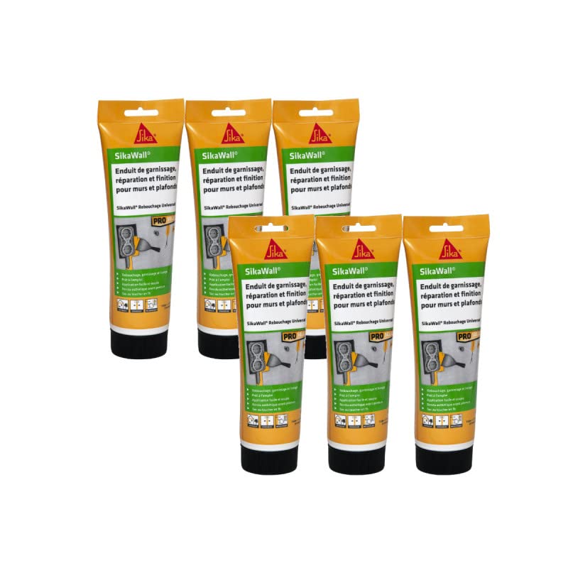 SIKA Lot de 6 enduits de rebouchage SikaWall Rebouchage Universel - 425g