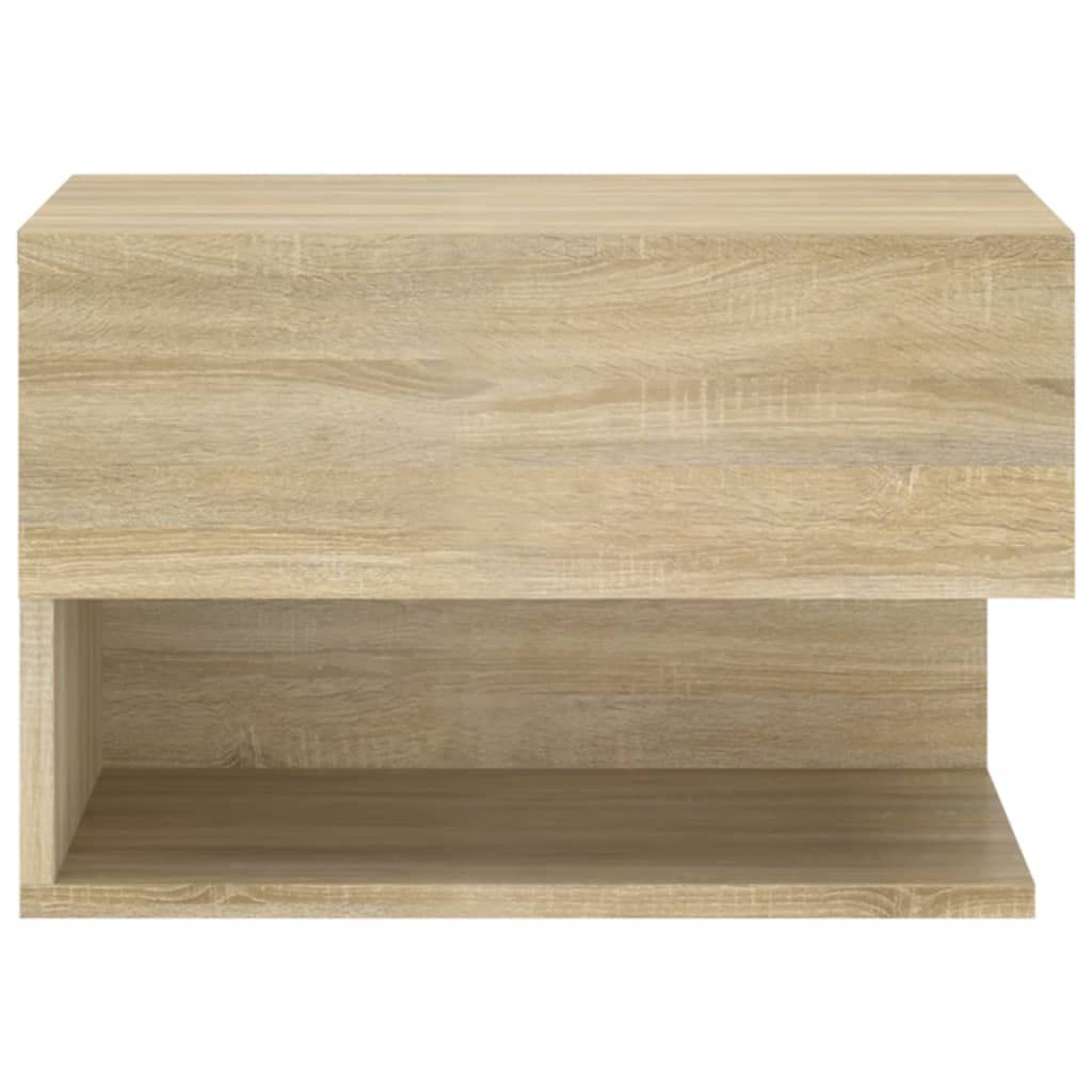 vidaXL Tables de Chevet murales 2 pcs Chêne Sonoma