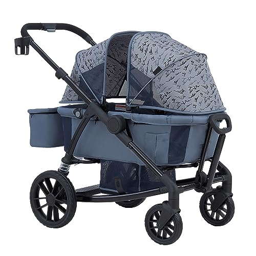 Pamo Babe All-Terrain Wagon Stroller Tandem Stroller (Blue)
