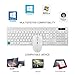 RECCAZR Wireless Keyboard and Mouse Combo, Quiet Full-Sized Wireless Keyboard and Adjustable Mouse, 2.4GHz USB Receiver, Ergonomic Wireless Keyboard and Mouse for PC, Windows, Desktop, Laptop(White)