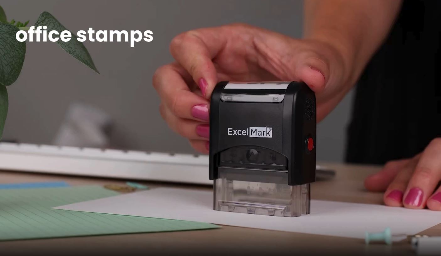 Amazon.com: ExcelMark Entered - Self-Inking Rubber Stamp - A1539