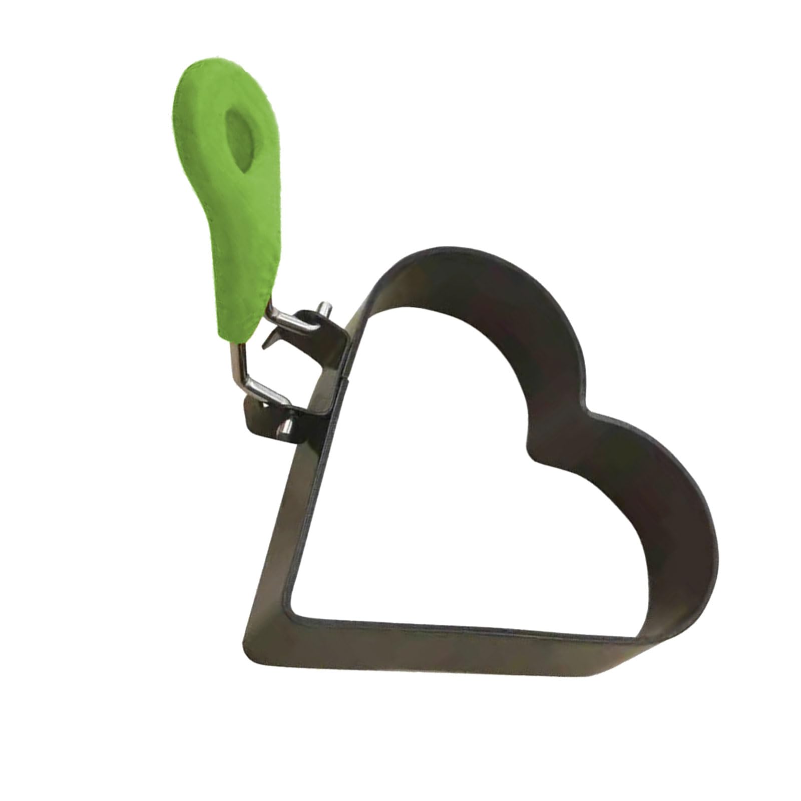 Uqezagpa Efficient Nonstick Heart Eggs Rings Molds with Silicones Handle Ideal for English Muffins and Breakfast Burgers Omelets Rings