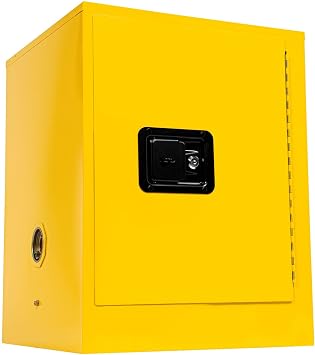 Chemicals Safety Storage Cabinet, Flammable Storage Cabinet, 4 Gallon Leak-Proof Bins Welded Bin Fireproof Box with Adjustable Board and Double-Walled Cold-Rolled Steel