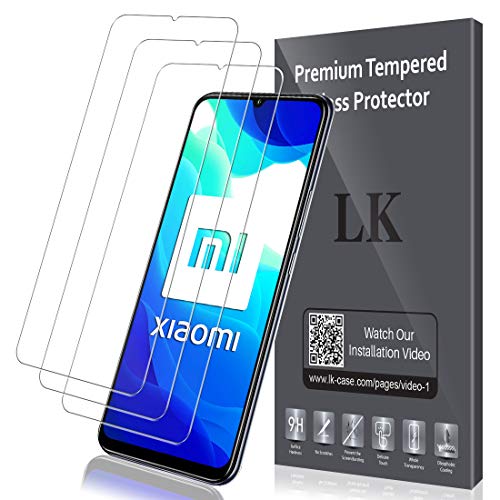 LK Verre Trempé pour Xiaomi Mi 10 Lite Protection écran,[3 Pièces] [2.5D/9H Dureté] [Haute Définition - sans Bulles] Film de Protection d'écran pour Xiaomi Mi 10 Lite