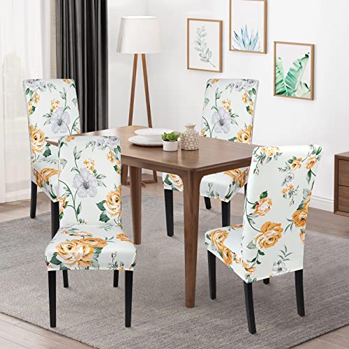 Ryoizen-Chair-Covers-Set-of-6-for-Dining-Room-Washable-Spandex-Slipcovers-Removable-Seat-Protector-for-Parson-Chairs-Decorative-Kitchen6PCSOrange Ryoizen Chair Covers Set of 6 for Dining Room Washable Spandex Slipcovers Removable Seat Protector for Parson Chairs Decorative Kitchen6PCSOrange