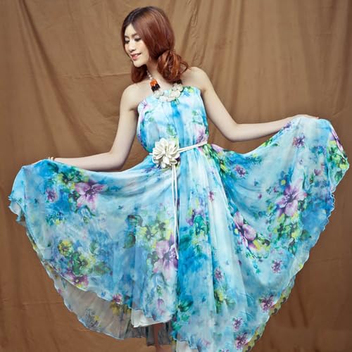 Womens' Hand Woven Flower Knot Casual Leather Waist Chain Rope Belt for Dress2