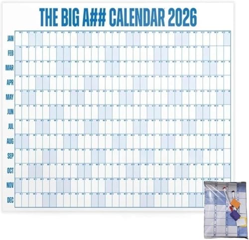 2026 Large XXL Dry Erase Wall Calendar with Yearly Overview and Color Coded Organization for Efficient Planning