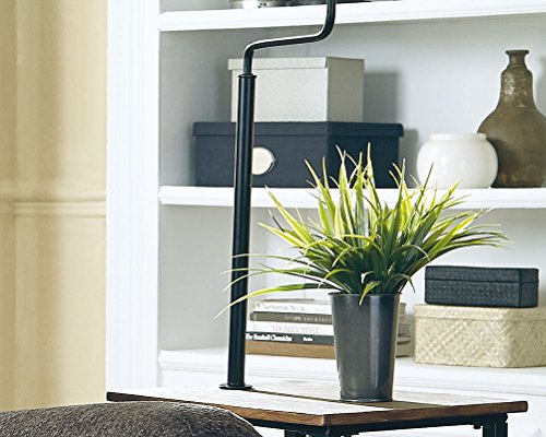 Signature Design By Ashley Shianne Multifunctional Metal Floor Lamp & End Table, Black #TOP7