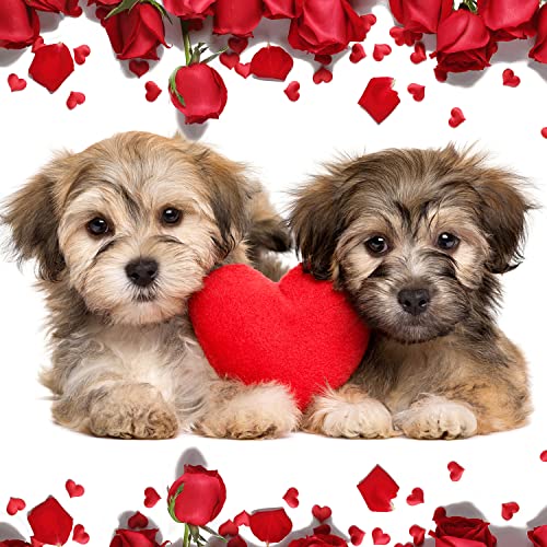 ZEEMIAS-Valentines-Day-Dog-Costume-Set-Red-Cute-Plaid-Dog-Bandana-Bow-Tie-Bling-Dog-Headband-Plush-Heart-Dog-Toy-for-Holiday-Party-Valentines-Day-Accessories
