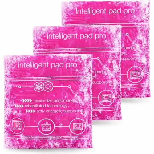 TK Gruppe Timo Kingler Kühlpads Set - MADE IN GERMANY - Kühlakkus Gel klein & Groß Wärmekissen & Kühlpacks - Kühlkissen - Weisheitszahn & Fieber - Kinder & Erwachsene (3x pink - 16x16 cm)