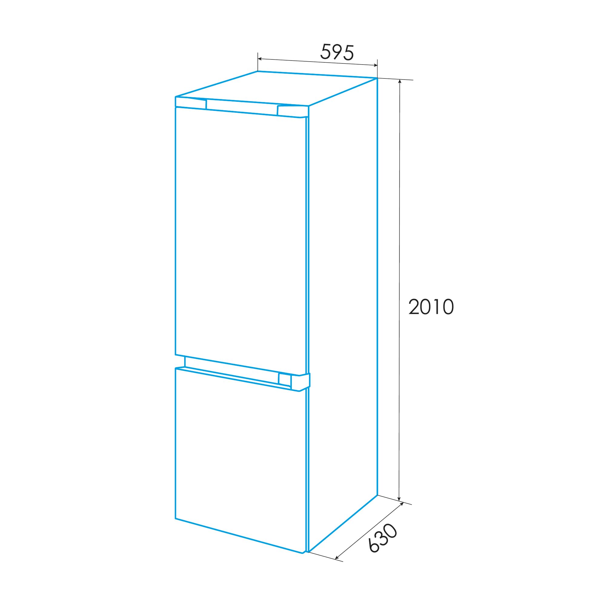 Cata Edesa EFC-2032 NF EX Frigorífico Combi Total No Frost, 2 m, 330 L, Clase E, Inox, Control Táctil LED, Puertas Reversibles