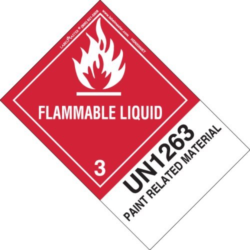 Labelmaster HSN2000ET Flammable Liquid, UN1263 Paint Related Materials