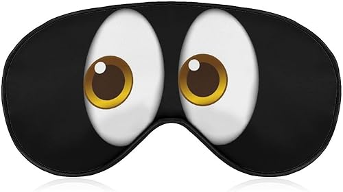 Máscara para dormir con ojos divertidos, con vendaje ajustable, súper suave, suave, para hombres, mujeres, viajes y siesta