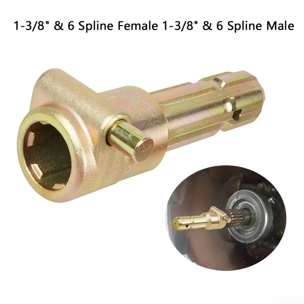 Rallonge de prise de force femelle, 1-3/8" 6 dents pour tracteurs jusqu'à 70 pour HP - Adaptateur de rechange robuste compatible avec les arbres de prise de force standard, OEM Spec S