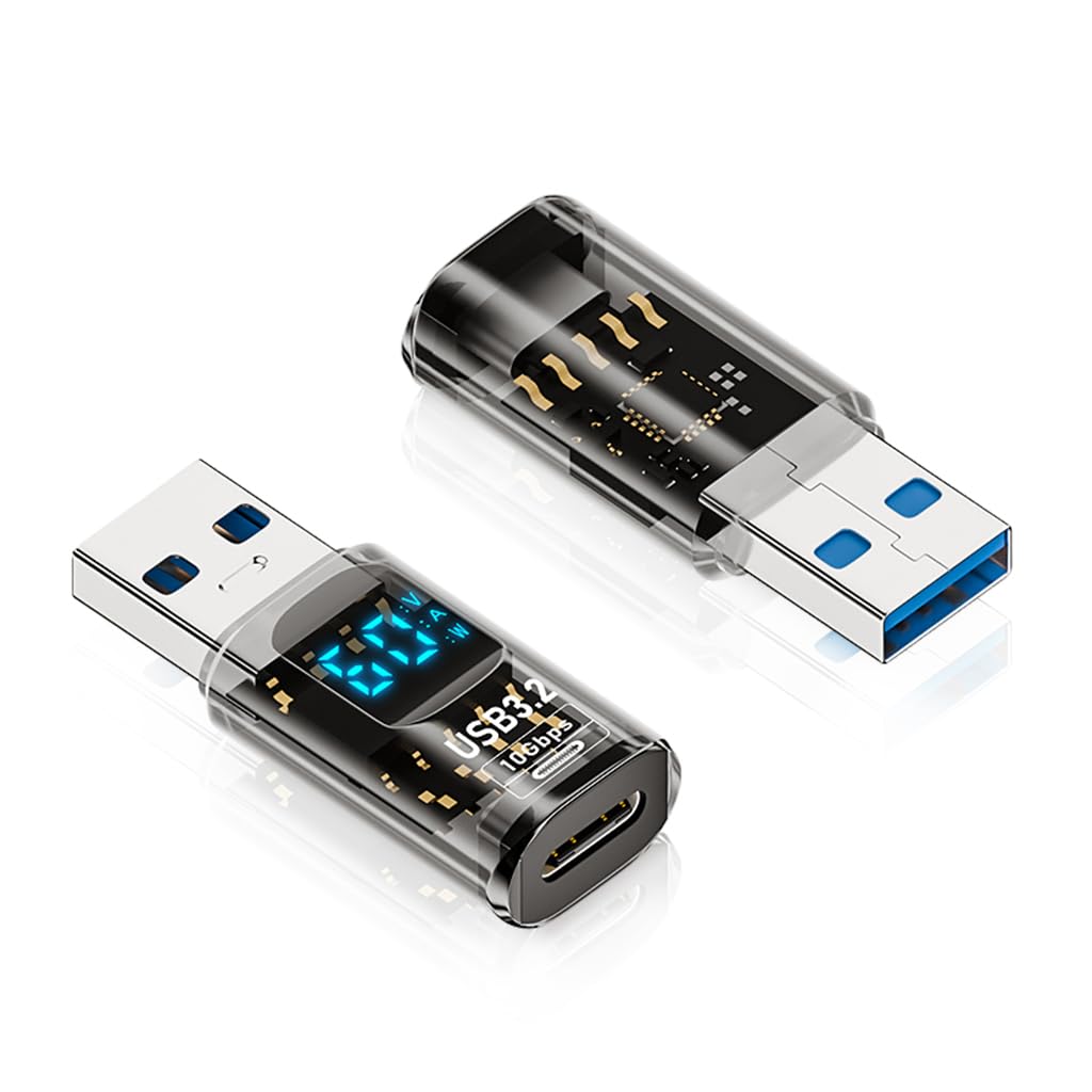 ZORBES® USB to Type C Converter, 36W 3A QC Charging Adapter with Digital Display Voltage Current Power Meters USB 3.2 10Gbps OTG USB A Male to C, USB 3.2 Type C OTG Adapter, Type C to USB Connector (B0DFMHJVTJ) Amazon Price History, Amazon Price Tracker