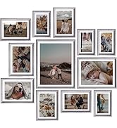 HAMITOR Picture Frames Set - 12 Pcs for Collage Gallery for Wall Mounting or Tabletop Display Inc...